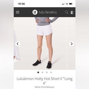 Lululemon Hotty Hot Short II *Long 4”